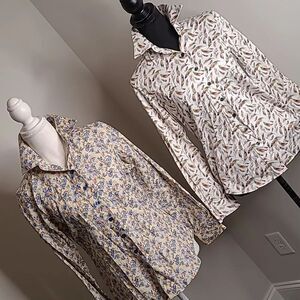 A bundle of 2 homemade button front  tops